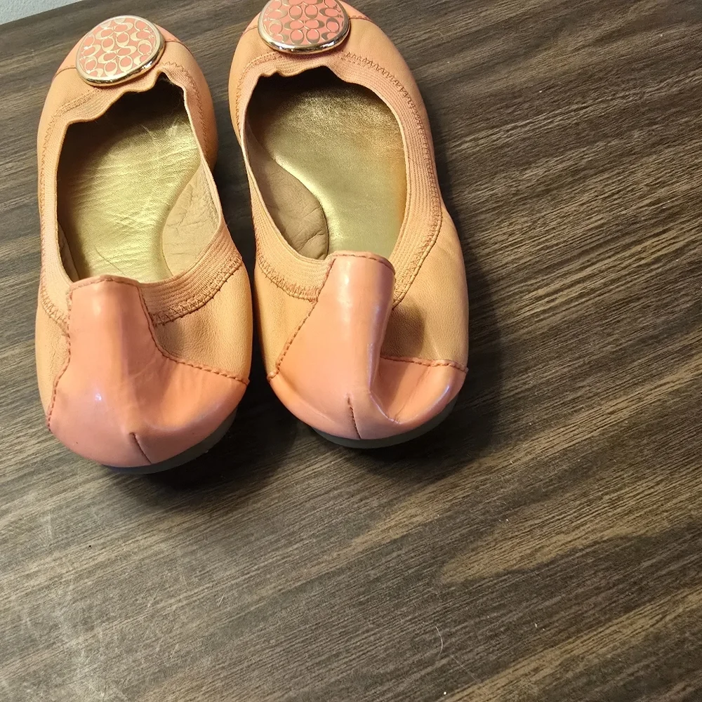 Coach Women's Coral Ballet Flats 5 1/2